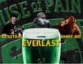 Illustration mit drei Figuren um ein Pint grünes Bier. Oben stehen die Namen DJ Lethal, Everlast und Danny Boy. Hintergrund: 'House of Pain'.
