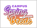 Text: 'Campus Spring Break Ruhrpott' in lila und orange Farben auf weißem Hintergrund, im dynamischen, geschwungenen Schriftstil.