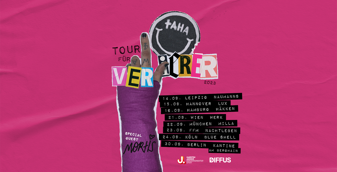 Tickets TAHA + SPECIAL GUEST: MORTIS, TOUR FUER VERLIERER 2023 in Hamburg