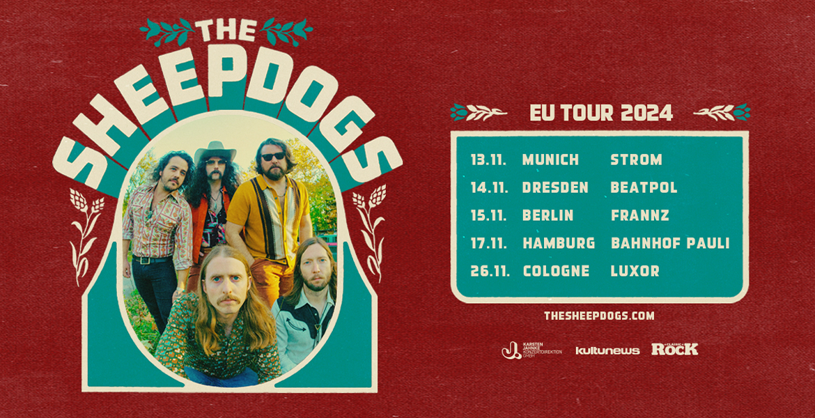 Tickets THE SHEEPDOGS, Live 2024 in Hamburg